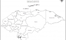 Mapa de Honduras para colorear