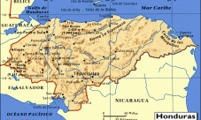Mapa de ríos de Honduras