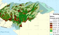 Mapa de montañas de Honduras