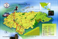Mapa turístico de Honduras