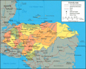 Mapa cartográfico de Honduras