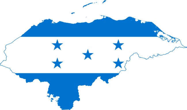 Imágenes del mapa de Honduras con su bandera