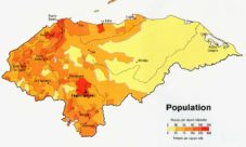 Mapa demográfico de Honduras
