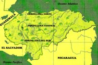 Mapa de regiones naturales de Honduras